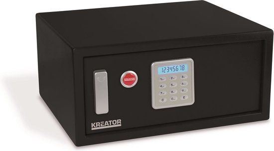 Kreator KRT692012 Elektronische Kluis - 20 x 43 x 35 cm - Zwart