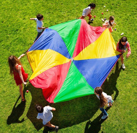 Spordas Parachute Dansdoek - 3.6 meter - 8 personen - Multi