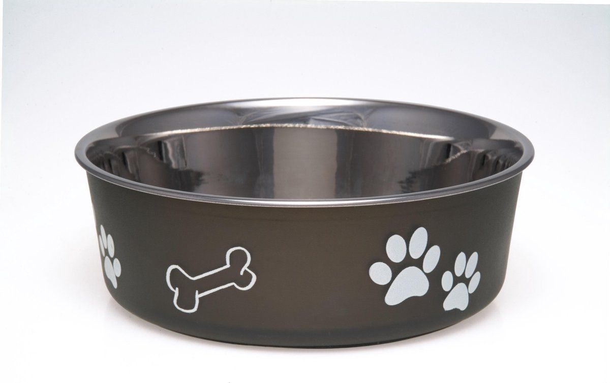 Loving Pets Bella Bowl - Voerbakje & Waterbakje voor katten - 350ml - Antraciet - Small