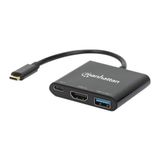 Manhattan USB-C naar HDMI 3-in-1 docking converter met Power Delivery