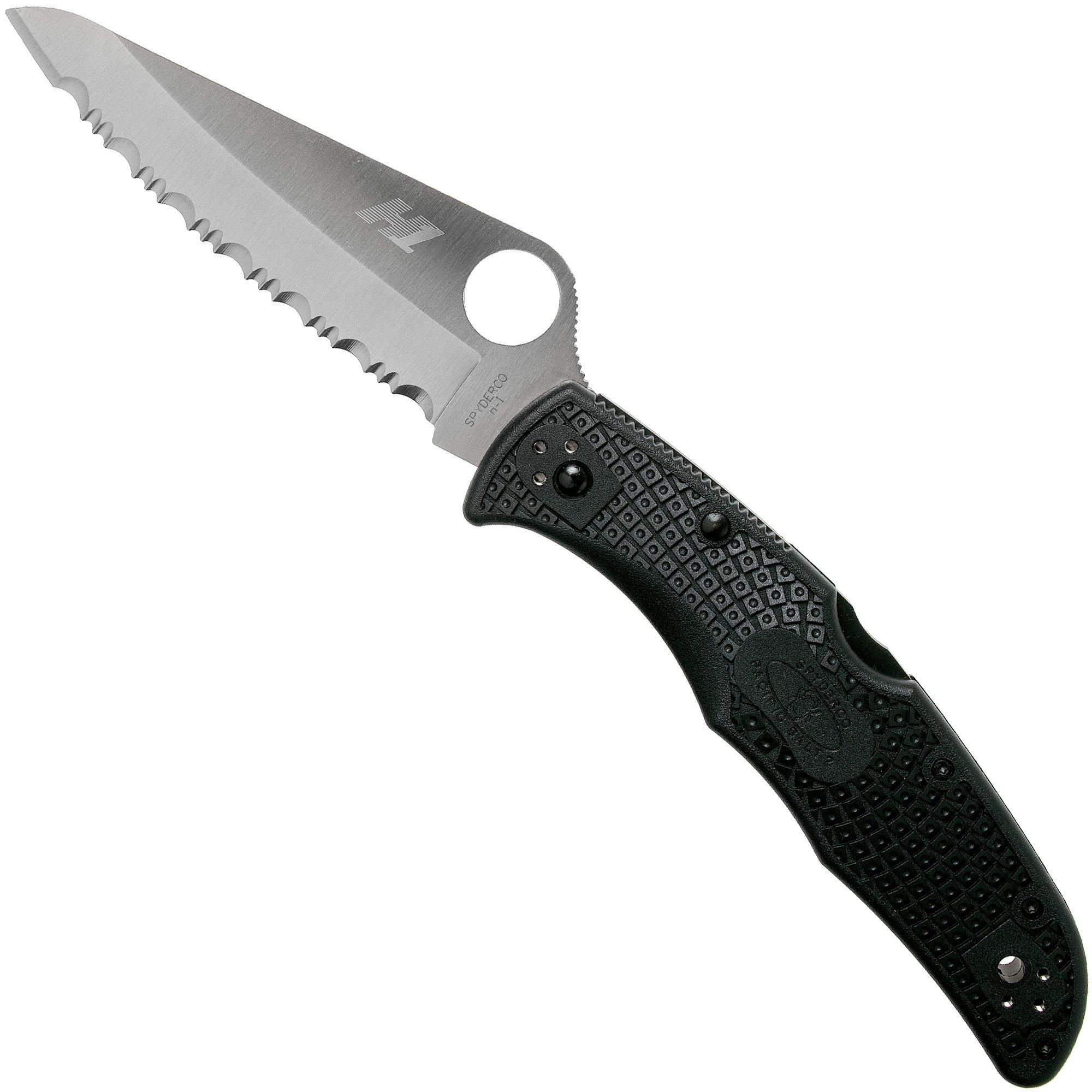 Spyderco Pacific Salt 2 C91SBK2 serrated zakmes - 0716104014309