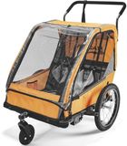 ApexArte® Remorque de vélo pour enfants - Remorque de vélo pour enfants - Poussette pour enfants - Orange