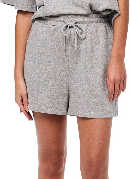 Pieces Sweatshort High-waist Light Grey Melange XXL