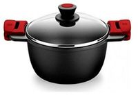 BRA Premiere Kookpot met Glazen Deksel - Ø 28 cm - Rood