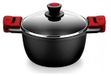 BRA Premiere Kookpot met Glazen Deksel - Ø 28 cm - Rood