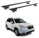 Subaru Barre de toit, porte-bagages de base pour Subaru Forester IV, années modèles 2013-2018, capacité de charge 90 kg, aluminium, noir