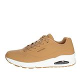 Skechers Uno Stand On Air Heren Lage Sneakers Leer Rubber Tan 45+