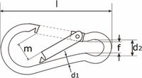 DX® Bol DX 8400.KRH.0910-ZB Karabijnhaak C-DIN 5299 - Verzinkt - 100 x 10mm