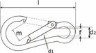 DX® Bol DX 8400.KRH.0910-ZB Karabijnhaak C-DIN 5299 - Verzinkt - 100 x 10mm