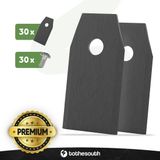 To the South® Universele Robotmaaier Mesjes - Black Coated - 30 Stuks