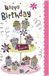 Susy Card 40009537 verjaardagskaart ''Etagere met muffins'', afmetingen: 17 x 11 x 0, 1 cm