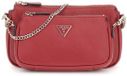 GUESS Noelle II Double Pouch Crossbody Bag Garnet rouge foncé