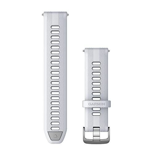 Garmin Originele Forerunner 965 armband, 22 mm, siliconen, wit & poeder grijs, Whitestone & Poeder Grijs, 22mm