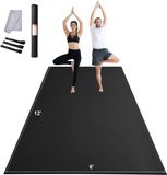 VEVOR Trainingsmat Antislip Yogamat Gym Pilates 3,6x1,8m Zwart PVC 7mm