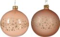 Decoris Bol Kerstbal glas d8 cm rose a2 kerst