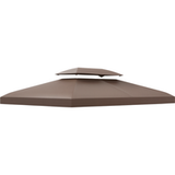 Toit de remplacement pour tonnelle, dimensions 3x4 mètres, couleur marron