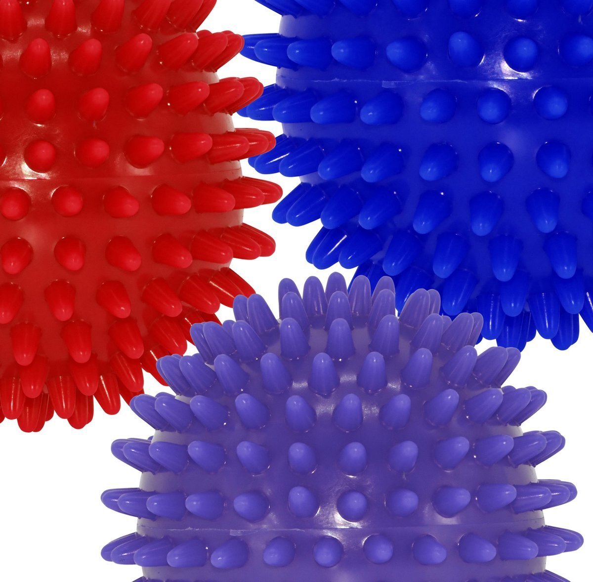 Urban fitness Massage balls set - 7cm, 8cm, 9cm Paars - Rood - Blauw