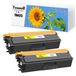 Brother 2x Toner, geel, compatibel met Brother TN-423/TN-421