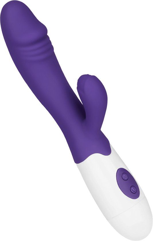 EIS Krachtige siliconen Rabbit met gestileerde eikel, 19 cm