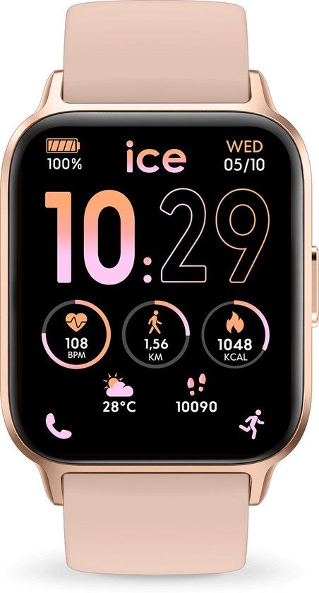 Ice-Watch Ice Fit 1.0 Smartwatch - Rose-Gold - Nude 024305 - Siliconen - Roze - Ø 40 mm