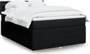 Maison Exclusive - Sommier à lattes de lit avec matelas noir 140x200 cm tissu