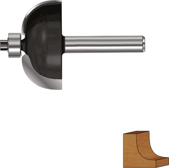 Rotec HM Holprofielfrees ø22,2 mm R=6,35 S8