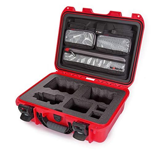 Nanuk 920 waterdichte harde hoes met deksel organizer voor Sony A7R formaat camera - rood