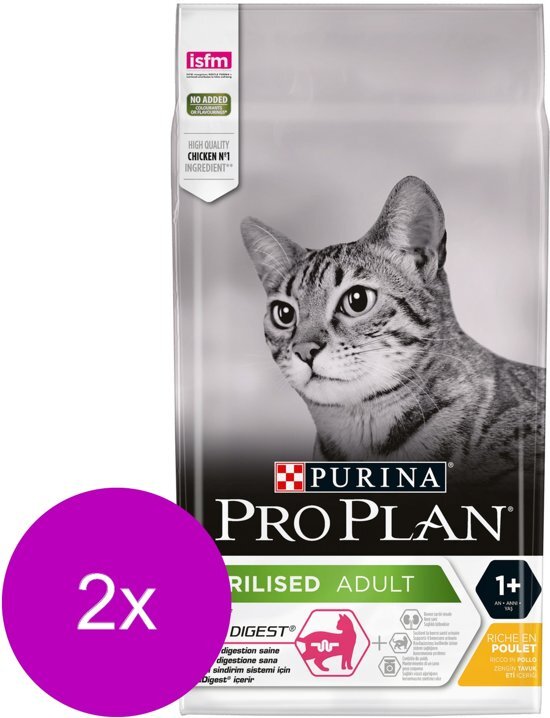 PRO PLAN Cat Sterilised Kip - Kattenvoer - 2 x 1.5 kg