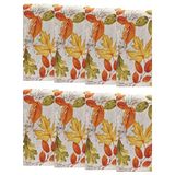 Elrene Herfst bedrukte stoffen servetten, polyester, herfstbladeren, 17 "x 17" (Set van 8)