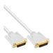 InLine 17772W DVI-D-kabel, digitale 24+1 stekker/stekker, dual link, wit/goud, 2m