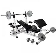 Gorilla Sports Universele Halterbank + 108 kg Halterset