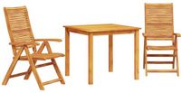 vidaXL Bartafel Set Bruin Massief Acacia Hout