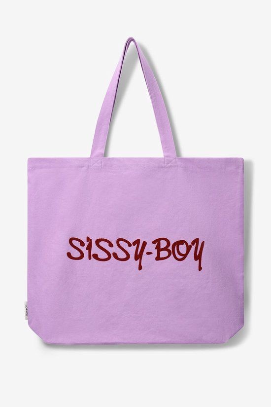 Sissy-Boy Paarse canvas shopper large