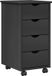 vidaXL Rollende kast 34 x 39 x 65,5 cm Massief vurenhout Grijs