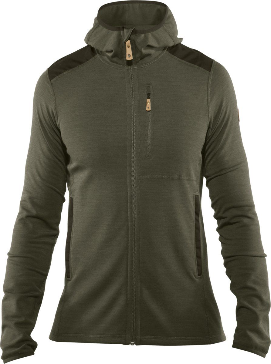 Fjällräven Keb Fleece Outdoorvest Heren - Laurel Green-Deep Forest - Maat XL
