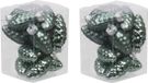 Merkloos / Sans marque Othmar Decorations 24x Dennenappel kersthangers - emerald groen - glas - 6 cm