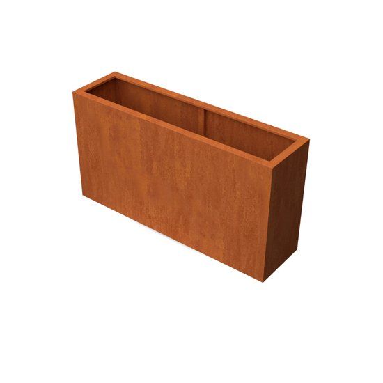 Merkloos Artesa Rechthoekige plantenbak cortenstaal L150 x B40 x H80 cm Geroba