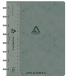 Aurora Adoc ruled notebook with ruler A5 gray 72 sheets (5 mm)