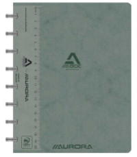 Aurora Adoc ruled notebook with ruler A5 gray 72 sheets (5 mm)