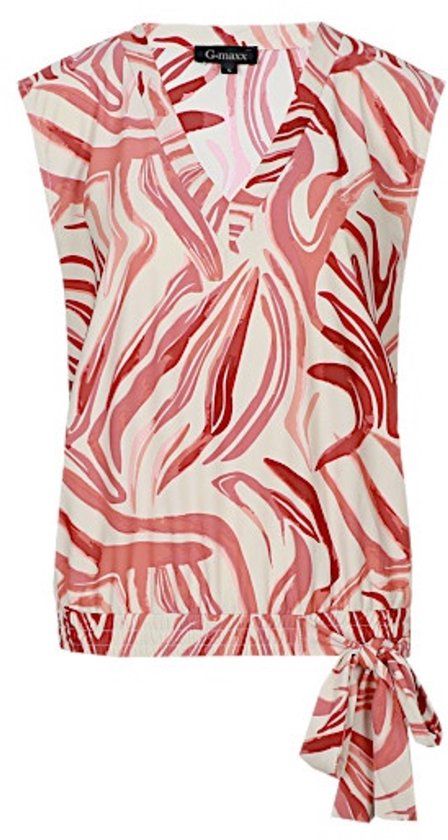 G-Maxx top Karla - Sand/Cranberry