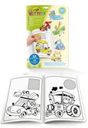 crayola Mini Kids, Album met Stickers & Vormen van Eigenzinnige Voertuigen, 32 Kleurplaten en 4 Vellen Stickers, Creatieve Activiteit voor Kinderen, leeftijd 2+, 25-6938