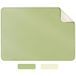 AiQInu Muismat 280 x 200 mm, PU-leer, dubbelzijdig (beige, groen)