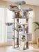 Merkloos Kattenkrabpaal 193CM met Meerdere Platforms en Grotten