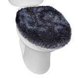 SoHome Spa Step Luxe Pluche Chenille Shag Machine Wasbaar Ultra Zachte Standaard Toilet Deksel Cover 47 cm x 49,8 cm Blauw