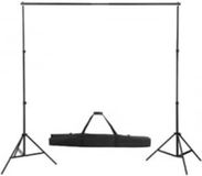 vidaXL Achtergrondsysteem 500x300 cm zwart