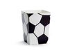 PartyDeco Voetbal Popcorndozen Zwart/Wit 6 Stuks