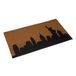 Versa Deurmat New York, moderne stijl, 2 x 70 x 40 cm, polyester, lichtbruin en zwart.