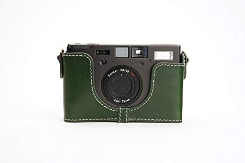 Zakao Contax T3 Camera Hoesje - Groen - Echt Leder - Handgemaakt