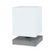 Homemania Bureaulamp Shade-vorm – bureau, nachtkastje – grijs, wit, cement, stof 21 x 13,5 x 13,5 cm