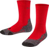 FALKE TK2 Wandelsokken anti blaren, medium padding merinowol sportsokken kinderen rood - Maat 27-30